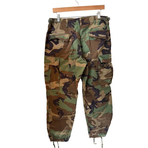 US Army Combat Trousers Woodland Camo Adjustable Medium Short - Picture 3 of 4